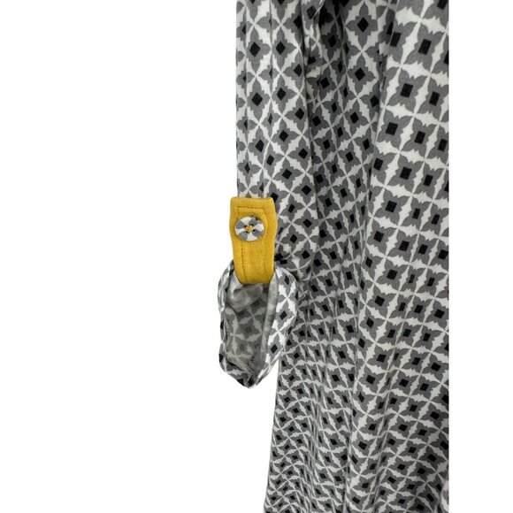 Matilda Jane MAKE BELIEVE STARSTRUCK Roll Tab Sleeve Top Women Size L - Picture 6 of 11